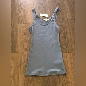 James Perse daily tank size O/ XS slate blue 100% cotton